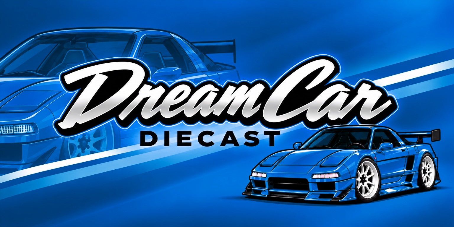 Dream Car Diecast logo with a blue sports car